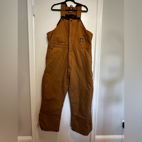 Berne XL Regular Heritage Insulated Bib Overall Duck Brown. Heavy Duty Workwear. - Picture 1 of 15